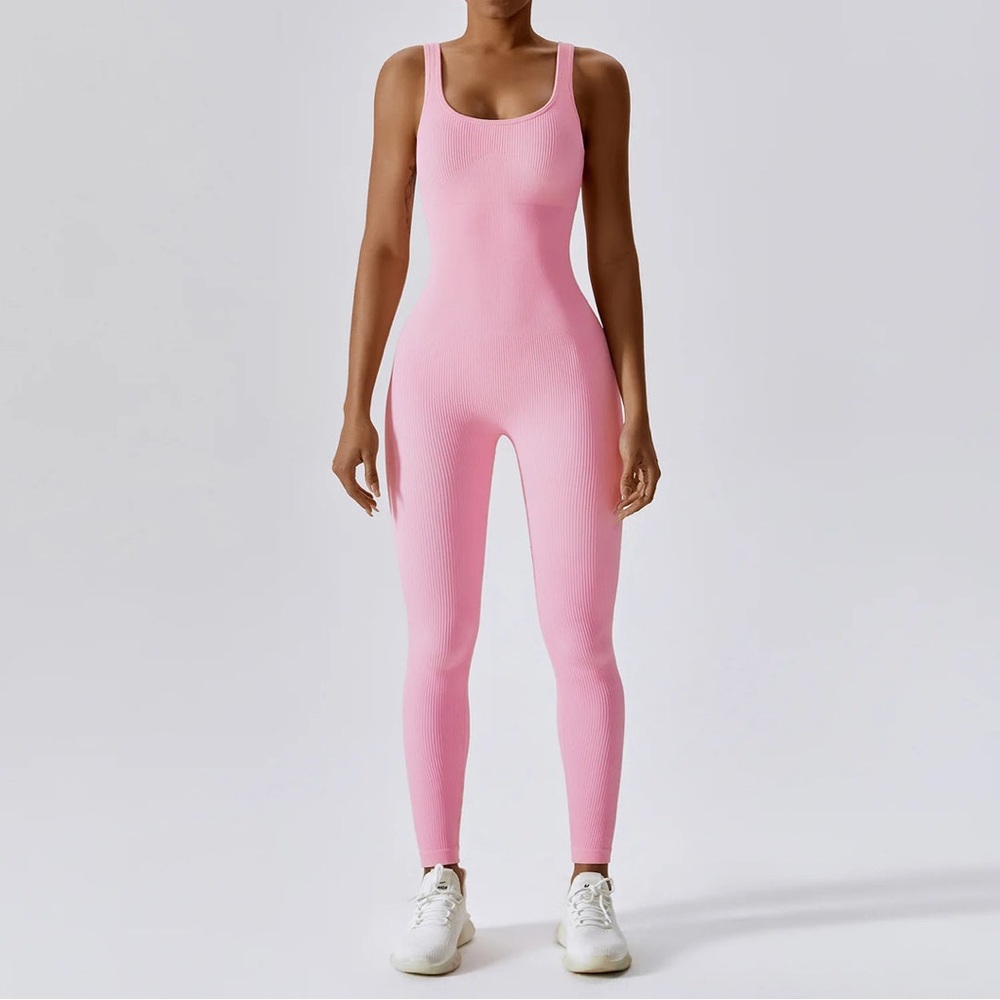 Hot Pink Barbie Athleisure Seamless One Piece Body Suit size XS/S